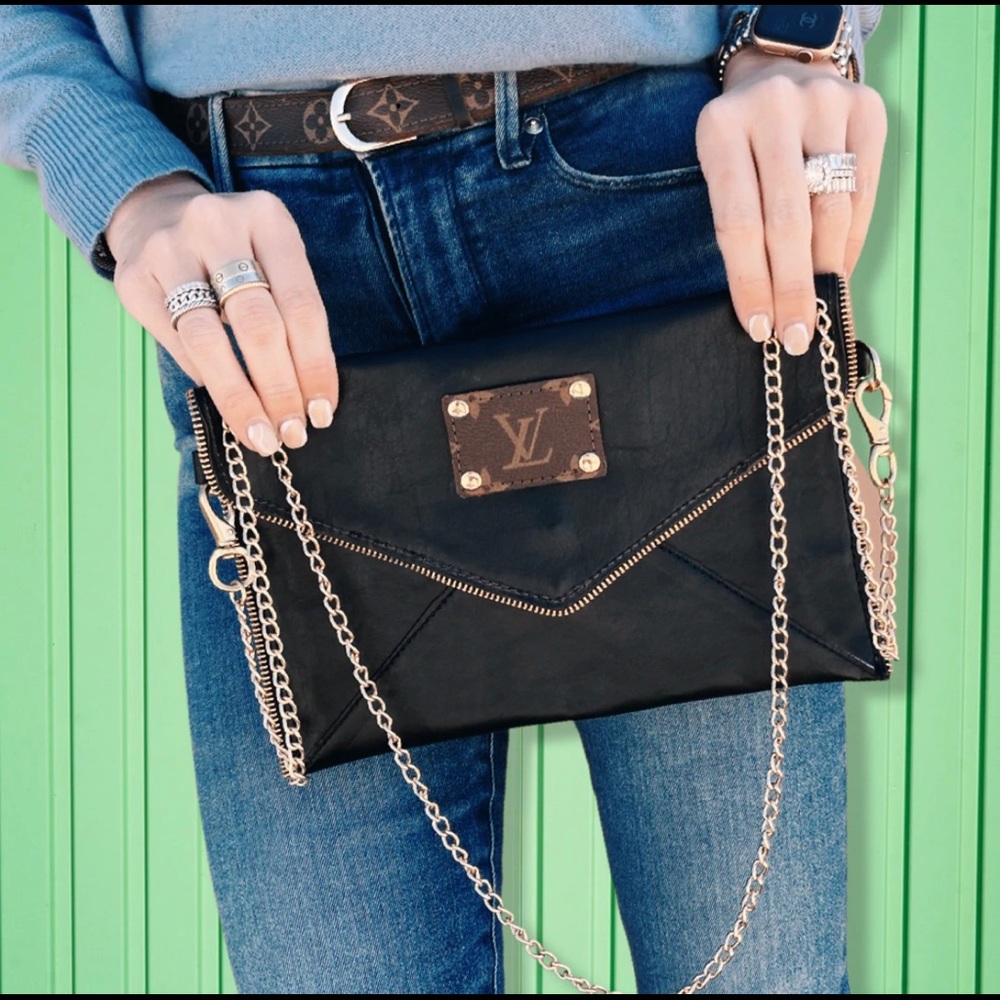 Re-purposed LV Genuine Leather Cross Body CLASSIC